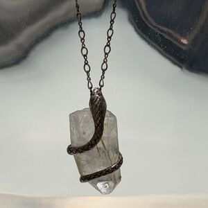 Pamela Love Quartz snake wrap Pendant silver Necklace
